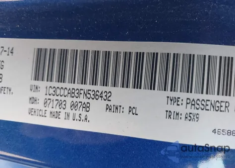 2015 Chrysler 200 Limited из США, поврежденный, VIN 1C3CCCAB3FN536432